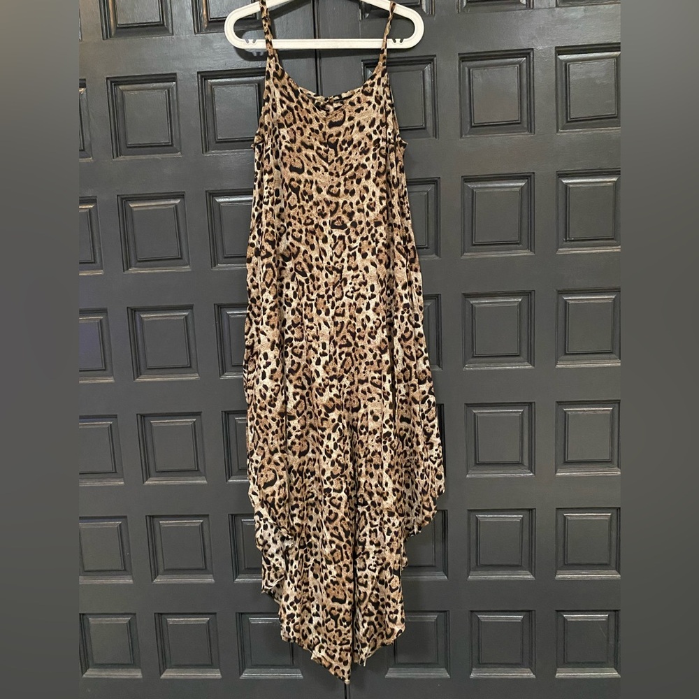 Sam and Jess XL flowy bohemian animal print jumpsuit